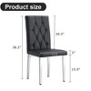 NicBex 4-Piece Set Dining Chair Modern PU Leather Tufted High Backrest Kitchen Chairs with Metal Legs - 3 of 4