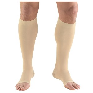 Truform 20-30 mmHg Medical Compression Stockings, Aloe Infused Microfiber, Knee High, Open Toe - 1 of 4