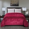 Zebra Print Microplush Best Quality Super Premium Blanket Burgundy by Plazatex - 2 of 4