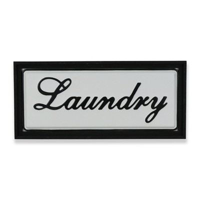 Cheung's Colista Elegant Laundry Wall Sign Black