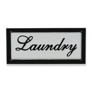 Cheung's Colista Elegant Laundry Wall Sign Black - 1 of 4