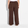 Women's Wide Leg Mickey Mouse Graphic Sweatpants - Brown - 3 of 3