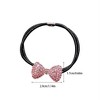 Wikineon 2PCS Exquisite Temperament Water Diamond Butterfly Bow Hair Ropes with Shiny Crystals, Elegant Design for Daily Wear & Special Occasions - 4 of 4