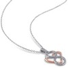 EVERLY JEWELRY | Two Tone Silver Diamond Infinity Heart Pendant with Chain, 18 inc - 4 of 4