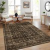 Persian Retro Washable Area Rugs for Bedroom Living Room Decor Soft Vintage Low Pile Carpet Thin Non-Slip Foldable Floor Mat - 2 of 4