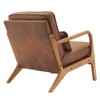 DOMETOUR Oak Armrest Oak Upholstered Single Lounge Chair Indoor Lounge Chair Orange 65 x 75 x 81cm - 2 of 4