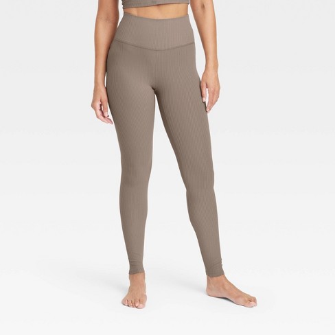 Women's Rib Curvy Leggings - All In Motion™ Dark Brown Xxl : Target