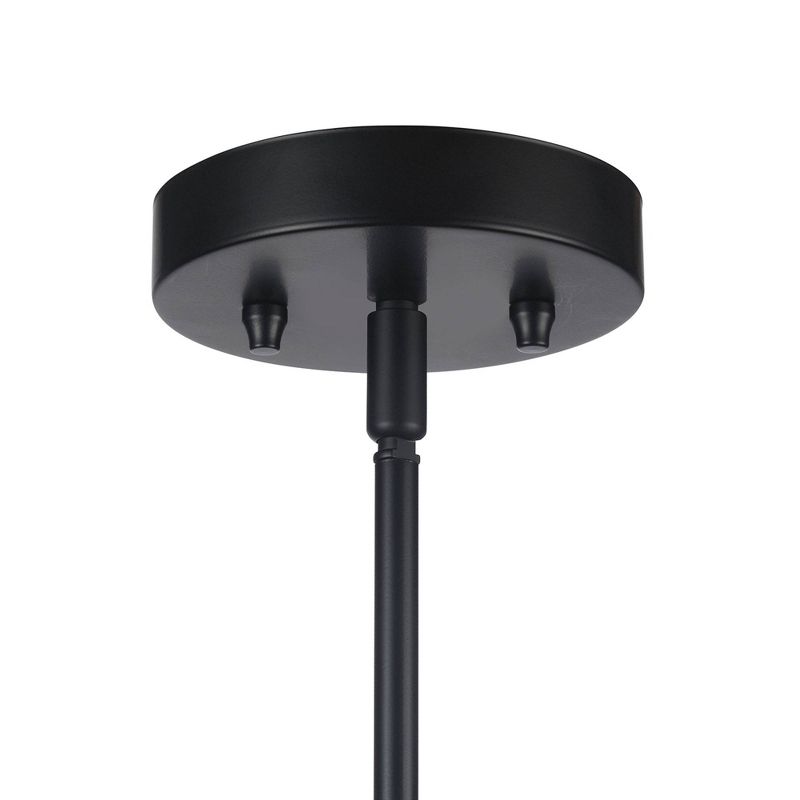 Harrow 1-Light Matte Black Pendant Lighting with Smoked Glass Shade - Globe Electric, 5 of 10