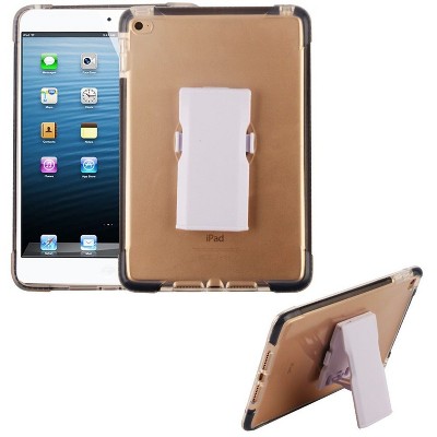 MYBAT For Apple iPad Mini 4 Clear Black Bumper Hard TPU Plastic Case Cover Holster