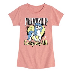Girls' - My Little Pony - Friendship Conquers All Fitted Short Sleeve Graphic T-Shirt - 1 of 4