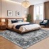 Machine Washable Area Rug Vintage Printed Low Pile Distressed Indoor Carpet Non Slip Foldable Rug for Living Room Bedroom Dining Room - 3 of 4