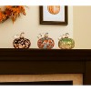 Transpac Glass Mini Autumn Speckle Pumpkin Set of 3 - Fall Decorative Objects for Home Decor and Seasonal Styling - 3 of 4