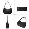 Attop Shoulder Bags for Women, Cute Hobo Tote Handbag Mini Clutch Purse with Zipper Closure Black - 4 of 4