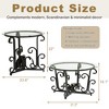 ACEPANO 3-Piece Modern Tempered Glass Coffee Table Set with Sturdy Metal Frame for Small Spaces & Apartments-Black - 4 of 4