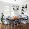Modern Black Geometric Pendant Light, 4&6-Light Metal Chandelier for Dining Room，Kitchen - 3 of 4