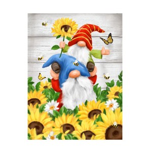 MAKIKO 'Gnomes With Sunflowers' Canvas Art - 1 of 4