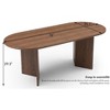 Racxily Walnut 78" Mid-Century Dining Table – Small Space-Friendly, 4-8 Seater with MDF Wood Top | 10-Min Assembly for Kitchen/Living/Office - 2 of 4