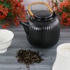 Gibson Studio 3B Mio 38.8 Ounce Stoneware Teapot in Pepper - 4 of 4