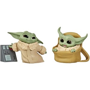Star Wars The Bounty Collection Series 2 – “Speeder Ride” and “Touching Buttons” Poses – Baby Yoda Figures Inspired by The Mandalorian - 1 of 3