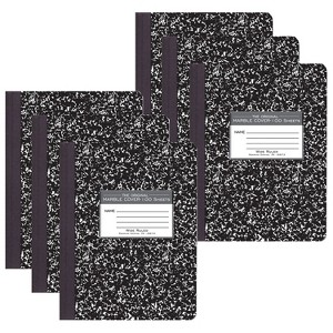 Roaring Spring Paper Products Marble Composition Book, Black, Pack of 6 - 1 of 2