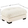 Modern Sectional Ottoman,Vintage Velvet Fabric Footstools With Thick Cushion,Movable Ottomans For Bedroom And Living Room-Cuddlewood - 4 of 4