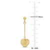 EVERLY JEWELRY | 14k Yellow Gold Heart Drop Earrings - 3 of 4