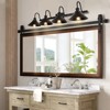 PAKOKULA 4-Lights Black Modemn Dimmable Bathroom Vanity Light with Metal Cone shade - 2 of 4