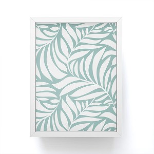 Heather Dutton Flowing Leaves Seafoam Framed Mini Art Print 4" (H) x 3" (W) x 1" (D) - Society6 - 1 of 3