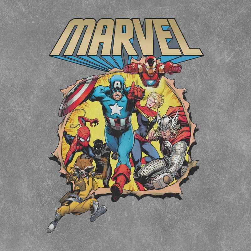 Toddler Boys' Marvel Avengers Short Sleeve Graphic T-Shirt - Gray, 2 of 5