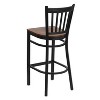 Emma and Oliver 2 Pack Vertical Back Metal Restaurant Barstool - 3 of 4