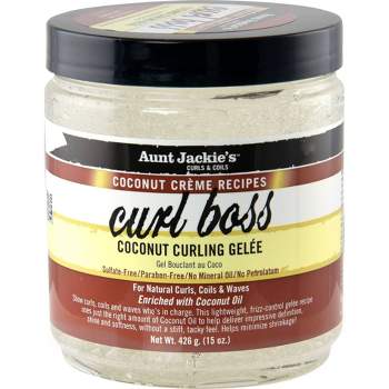Aunt Jackie's Coconut Creme Recipes Curl Boss Coconut Curling Gelee - 15oz