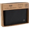 Jack Abrahams - Jack Abrahams Goat Nappa Leather Bi-Fold Top Front Wallet Black/Cognac - 3 of 4