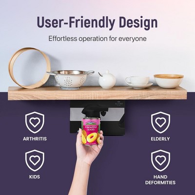 Black Stainless Steel Under Cabinet Mounted Electric Can Opener