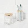 Ribbed Glass Canister Clear - Threshold™ - image 2 of 4