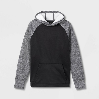 Boys' Fleece Hooded Sweatshirt - All In Motion™ Light Gray L : Target