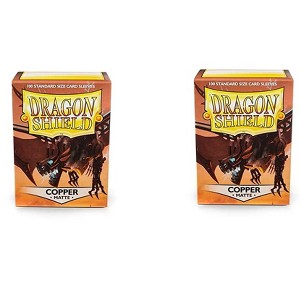 Dragon Shield 2 Packs Dragon Shield Matte Copper Standard Size 100 ct Card Sleeves Value Bundle! - 1 of 4