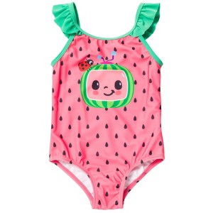 CoComelon Tomtom Yoyo JJ Baby Girls One Piece Bathing Suit Infant - 1 of 4
