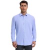 INSPIRE CHIC Men's Long Sleeved Button Down Checked Dress Shirts - 2 of 4
