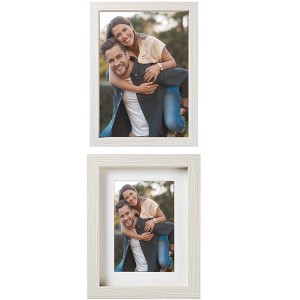 REGALWOVEN Rustic Table Top Farmhouse Texture Distressed Photo Frames Picture Frame - 1 of 4