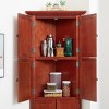 Racxily 4-Tier Corner Pantry Cabinet, 72" Tall Storage with 8 Doors & Shelves for Kitchen & Living Room. - 3 of 4