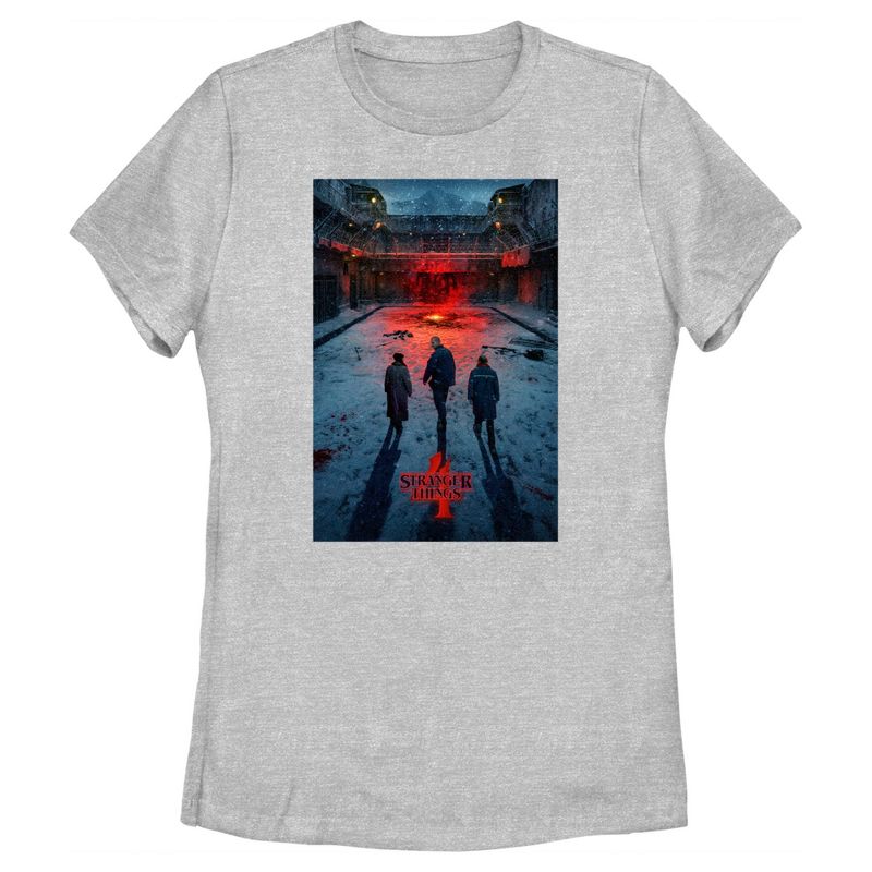 Women's Stranger Things Four Friends Rift Apocalypse Poster T-Shirt, 1 of 5
