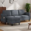 Mjkone Convertible Sectional Sofa Couch, 3-Seat L-Shaped Sofa with Storage Ottoman - 4 of 4