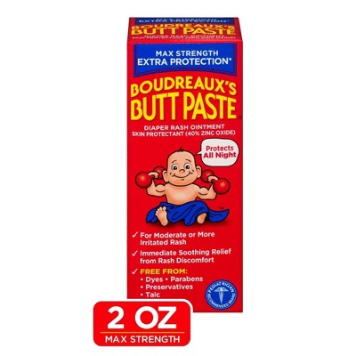 Boudreaux's Butt Paste Baby Diaper Rash Cream Maximum Strength - 2oz