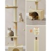 Feandrea Floor to Ceiling Cat Tree, 91-115 Inches Height Adjustable Cat Climbing Tower, Tall Multi-Level Cat Pole for Indoor Cats - 4 of 4