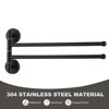 WOWOW 13 in. Wall Mounted Swivel 2-Arm Towel Bar Bath Hardware Accessory - 4 of 4