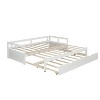 NicBex Twin Size Modern Bed Frame Sofa Bed with Trundle & Storage,Extending Daybed Platform Bed for Bedroom,Study,Kids Room - 3 of 4