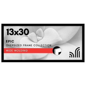 Americanflat 13x30 Picture Frame with Polished Plexiglass, Epic Collection, Gallery Wall Frames with Engineered Wood, Black - 1 of 1