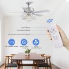 Ludomide 52 Inch Modern Crystal Ceiling Fan With Lights And Remote, Elegant Reversible Chandelier Fan Light KIt Fandelier With 5 Wooden Blades - 3 of 4