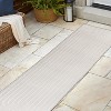 JONATHAN Y Freya High-Low Modern Scandinavian Arch Stripe Monotone Indoor/Outdoor Area Rug - image 4 of 4