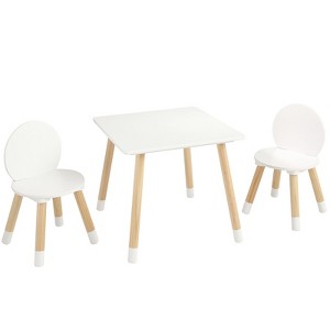VEVOR Kids Table and 2 Chairs Set, Children Multi-Activity Table for Art, Craft, Reading, Learning, 1 Table and 2 Chairs,White - 1 of 4